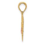 14k Two-Tone GRANDMA Heart with Flower Charm - Image 2