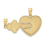 14K Polished 2-Piece Break-Apart HE WHO HOLDS THE KEY CAN UNLOCK MY HEART Charm - Image 4