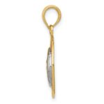 14k and Rhodium Sun and Moon Charm - Image 2