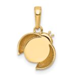 14k with White and Rose Rhodium Diamond-cut Ladybug Pendant - Image 4