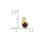 14ky July Synthetic Birthstone Heart Charm - Image 4