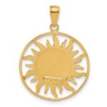 14k Diamond-cut Sun with Moon and Stars Charm - Image 3
