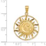 14k Diamond-cut Sun with Moon and Stars Charm - Image 4