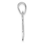 14K White Gold Polished Bicycle Charm - Image 2