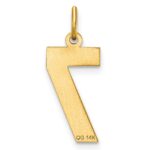 14k Medium Diamond-cut Number 7 Charm - Image 3
