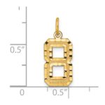 14k Medium Diamond-cut Number 8 Charm - Image 4