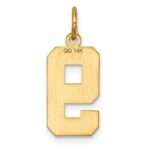 14k Medium Diamond-cut Number 9 Charm - Image 3