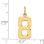 14k Medium Polished Number 8 Charm - Image 4