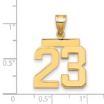 14k Medium Polished Number 23 Charm - Image 3