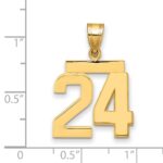 14k Medium Polished Number 24 Charm - Image 2