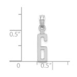 14kw Polished Number 6 Pendant - Image 3