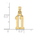 14k Polished Number 11 Pendant - Image 4