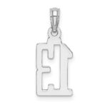 14kw Polished Number 13 Pendant - Image 4