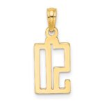 14k Polished Number 50 Pendant - Image 4