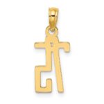 14k Polished Number 75 Pendant - Image 4