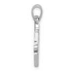 Sterling Silver Rhodium-Plated Polished 'Make Waves' with Crystal Pendant - Image 2