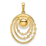 14K Polished 1/15 carat Diamond and White Freshwater Cultured Pearl Ovals Pendant - Image 3