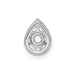 14k White Gold 1/3 carat Lab Grown Diamond VS/SI+ G+ Complete Pear Chain Slide Pendant - Image 3