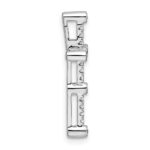 14k White Gold 1/5 carat Lab Grown Diamond VS/SI+ G+ Complete Cross Chain Slide Pendant - Image 2