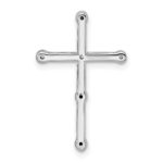 14k White Gold 1/5 carat Lab Grown Diamond VS/SI+ G+ Complete Cross Chain Slide Pendant - Image 3