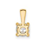 14k 1/2 carat Lab Grown Diamond VS/SI+ G+ Round Complete Four Prong Pendant - Image 3