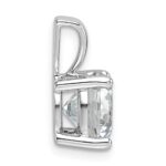 14k White Gold 2 1/2 carat Certified Lab Grown Diamond VS+ F+ Round Complete Four Prong Pendant - Image 2