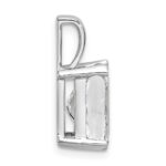 14k White Gold 3 carat Lab Grown Diamond VS/SI+ G+ Radiant Complete Four Prong Pendant - Image 2