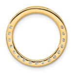 14k 1 carat Lab Grown Diamond VS+ F+ Complete Circle Chain Slide Pendant - Image 3