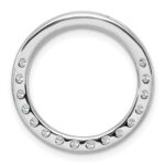 14k White Gold 1 1/2 carat Lab Grown Diamond VS/SI+ G+ Complete Circle Chain Slide Pendant - Image 3