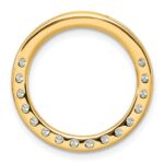 14k 1 1/2 carat Lab Grown Diamond VS/SI+ G+ Complete Circle Chain Slide Pendant - Image 3