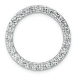14k White Gold 2 carat Lab Grown Diamond VS/SI+ G+ Complete Circle Chain Slide Pendant