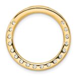14k 2 carat Lab Grown Diamond VS+ F+ Complete Circle Chain Slide Pendant - Image 3
