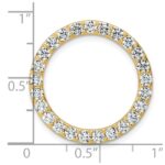 14k 2 carat Lab Grown Diamond VS/SI+ G+ Complete Circle Chain Slide Pendant - Image 4