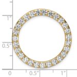 14k 3 carat Lab Grown Diamond VS+ F+ Complete Circle Chain Slide Pendant - Image 4