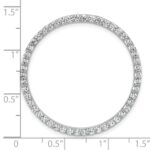 14k White Gold 1 1/2 carat Lab Grown Diamond VS/SI+ G+ Complete Circle Chain Slide Pendant - Image 4