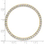 14k 3 carat Lab Grown Diamond VS+ F+ Complete Circle Chain Slide Pendant - Image 4