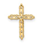 14k 1/3 carat Lab Grown Diamond VS/SI+ G+ Complete Cross Chain Slide Pendant - Image 3