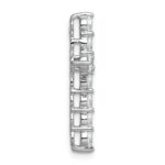 14k White Gold 2 carat Lab Grown Diamond VS/SI+ G+ Complete Cross Chain Slide Pendant - Image 2