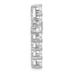 14k White Gold 3 carat Lab Grown Diamond VS/SI+ G+ Complete Cross Chain Slide Pendant - Image 2