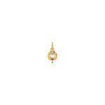 14k Dia Heart w/ 1 Birthstone Mother's Circle Pendant Semi-Mount