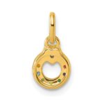 14k Dia Heart w/ 7 Birthstone Mother's Circle Pendant Semi-Mount - Image 4