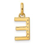 14k Twisted with .05 ct. Diamond Initial E Charm - Image 3