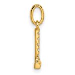 14k Twisted .05 ct. Diamond Initial L Charm - Image 2