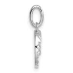 14k White Gold Twisted .07 ct. Diamond Initial O Charm - Image 2