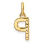 14k Twisted .05 ct. Diamond Initial P Charm - Image 3