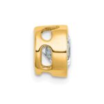 14k 1 1/2 carat Lab Grown Diamond VS+ F+ Round Complete Bezel Set Chain Slide Pendant - Image 2