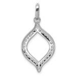 14k White Gold 1/2 carat Lab Grown Diamond VS/SI+ G+ Complete Fashion Open Pendant - Image 3