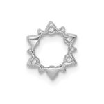 10k White Gold Diamond Fancy Circle Chain Slide - Image 3