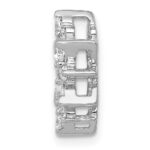 14k White Gold 5/8 carat Diamond Fancy Circle Chain Slide - Image 2