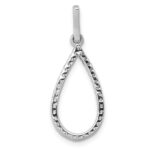 14k White Gold 1/4 carat Diamond Teardrop Pendant - Image 3